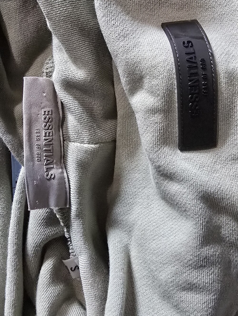 Essentials Sage Green Three-Quarter Sleeve '1977' Hoodie - Picture 10 of 11